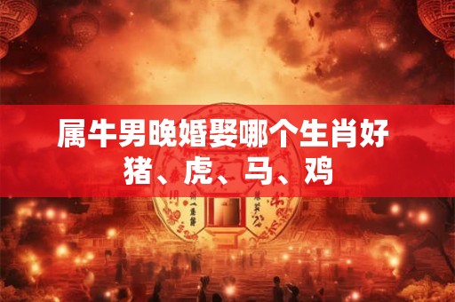 属牛男晚婚娶哪个生肖好 猪、虎、马、鸡