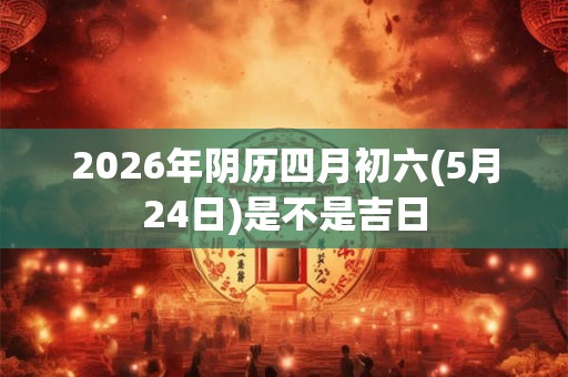2026年阴历四月初六(5月24日)是不是吉日