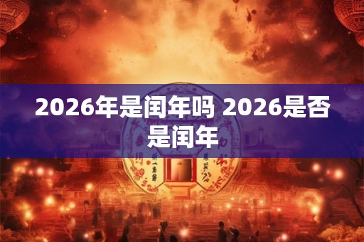 2026年是闰年吗 2026是否是闰年