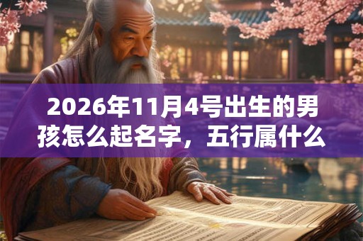 2026年11月4号出生的男孩怎么起名字,五行属什么 2026年11月4号出生的男孩怎么起名字,五行属什么