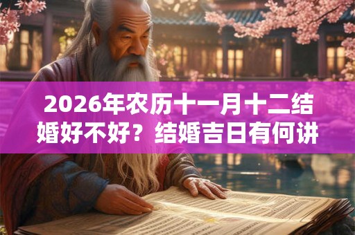 2026年农历十一月十二结婚好不好？结婚吉日有何讲究？