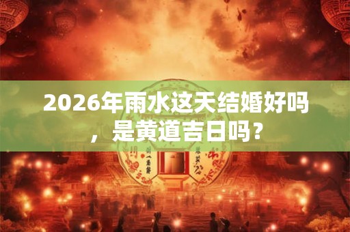 2026年雨水这天结婚好吗，是黄道吉日吗？