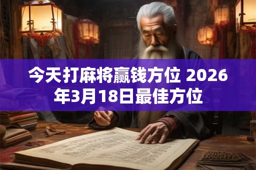 今天打麻将赢钱方位 2026年3月18日最佳方位