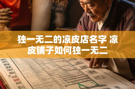独一无二的凉皮店名字 凉皮铺子如何独一无二 独一无二的凉皮店名字 凉皮铺子如何独一无二