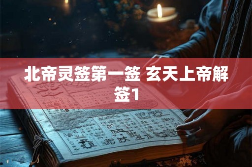 北帝灵签第一签 玄天上帝解签1