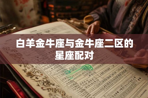 白羊金牛座与金牛座二区的星座配对