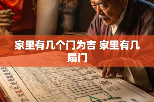 家里有几个门为吉 家里有几扇门