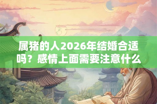 属猪的人2026年结婚合适吗？感情上面需要注意什么？