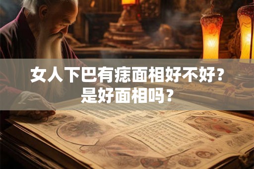 女人下巴有痣面相好不好？是好面相吗？