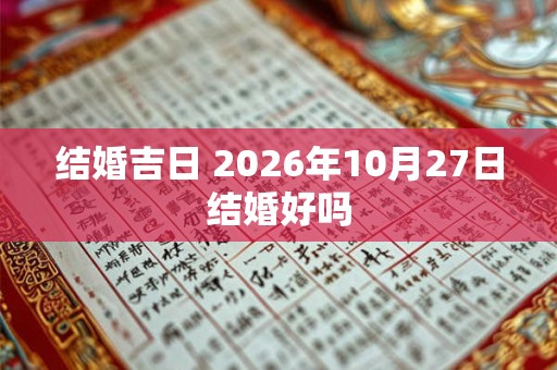 结婚吉日 2026年10月27日结婚好吗