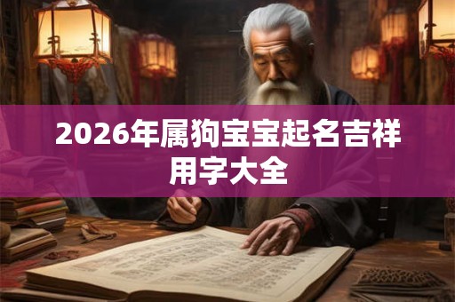 2026年属狗宝宝起名吉祥用字大全 2026年属狗宝宝起名吉祥用字大全