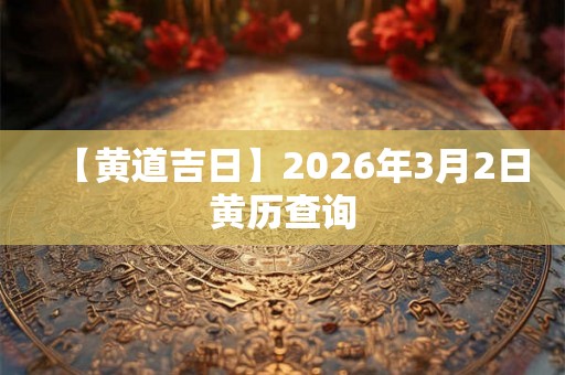 【黄道吉日】2026年3月2日黄历查询