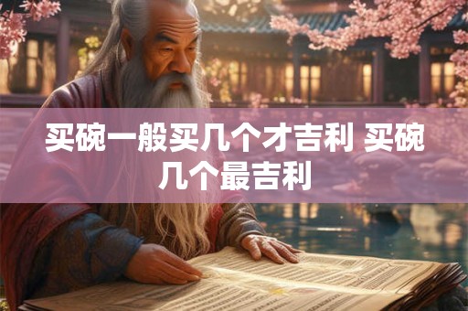 买碗一般买几个才吉利 买碗几个最吉利