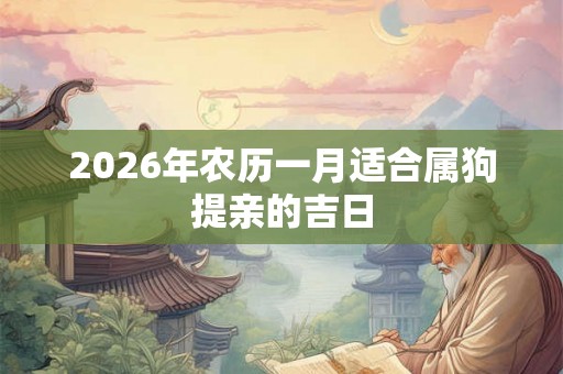 2026年农历一月适合属狗提亲的吉日