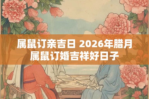 属鼠订亲吉日 2026年腊月属鼠订婚吉祥好日子