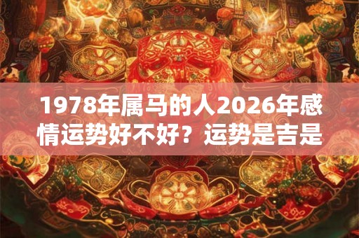 1978年属马的人2026年感情运势好不好？运势是吉是凶？