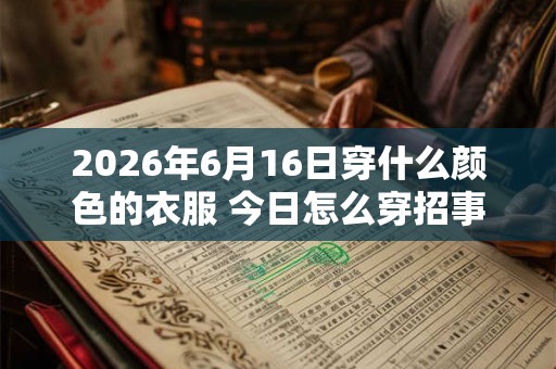 2026年6月16日穿什么颜色的衣服 今日怎么穿招事业运