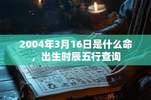 2004年3月16日是什么命,出生时辰五行查询 2004年3月16日是什么命,出生时辰五行查询