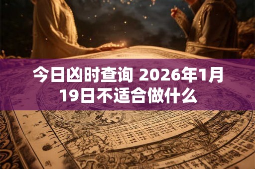今日凶时查询 2026年1月19日不适合做什么