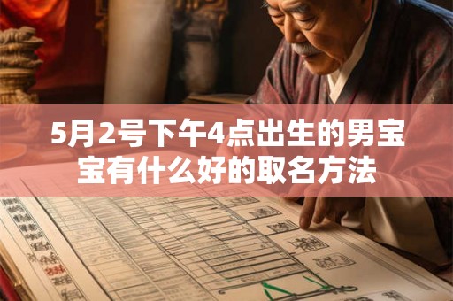 5月2号下午4点出生的男宝宝有什么好的取名方法
