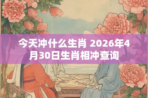 今天冲什么生肖 2026年4月30日生肖相冲查询