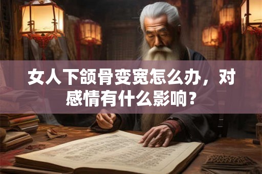 女人下颌骨变宽怎么办，对感情有什么影响？
