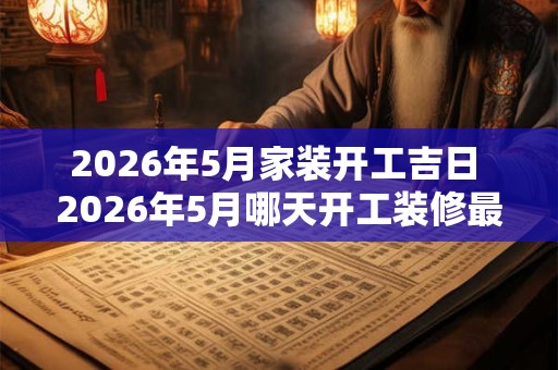 2026年5月家装开工吉日 2026年5月哪天开工装修最吉利