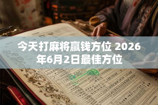 今天打麻将赢钱方位 2026年6月2日最佳方位