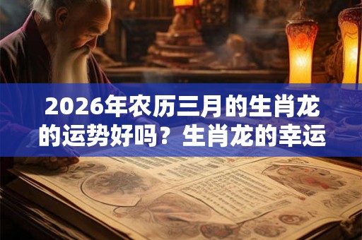 2026年农历三月的生肖龙的运势好吗？生肖龙的幸运物件是什么？