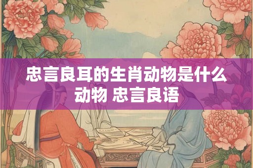 忠言良耳的生肖动物是什么动物 忠言良语
