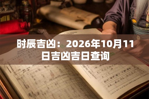 时辰吉凶：2026年10月11日吉凶吉日查询