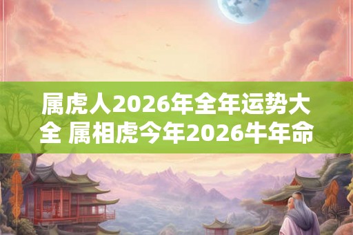 属虎人2026年全年运势大全 属相虎今年2026牛年命运怎么样