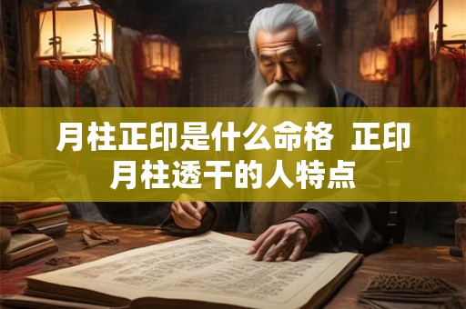 月柱正印是什么命格  正印月柱透干的人特点