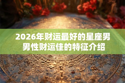 2026年财运最好的星座男 男性财运佳的特征介绍