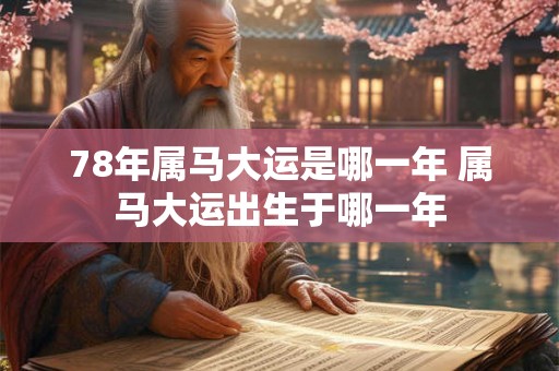 78年属马大运是哪一年 属马大运出生于哪一年 78年属马大运是哪一年 属马大运出生于哪一年