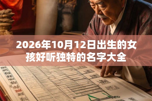 2026年10月12日出生的女孩好听独特的名字大全