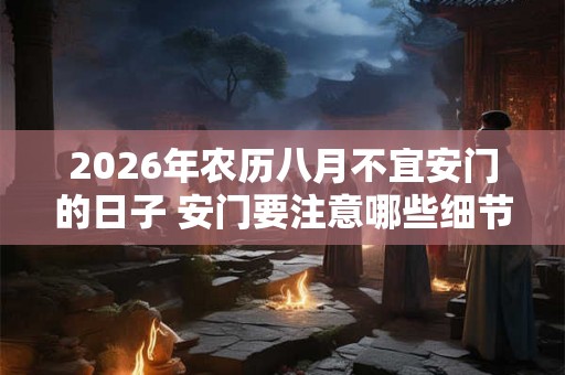 2026年农历八月不宜安门的日子 安门要注意哪些细节 2026年农历八月不宜安门的日子 安门要注意哪些细节