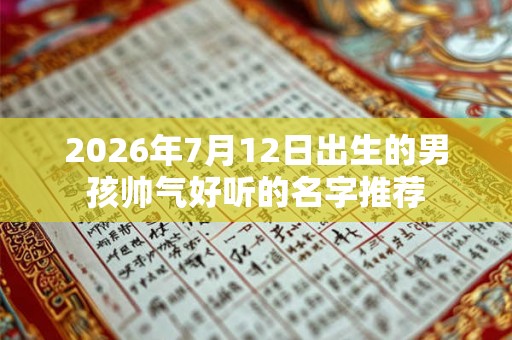 2026年7月12日出生的男孩帅气好听的名字推荐