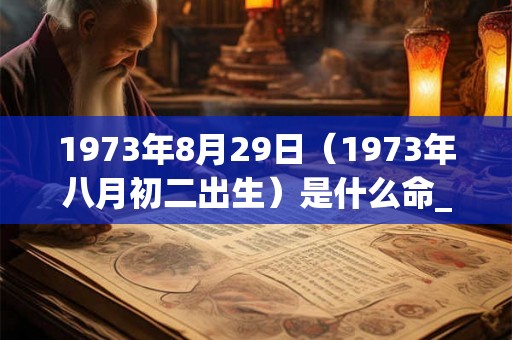 1973年8月29日（1973年八月初二出生）是什么命_命运如何