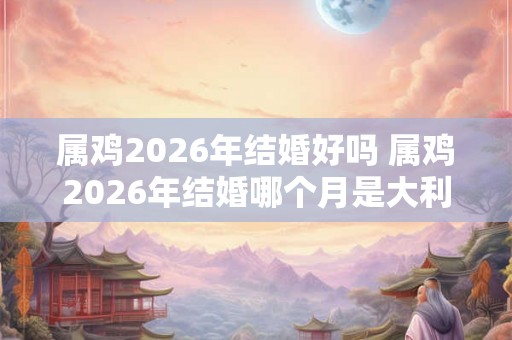 属鸡2026年结婚好吗 属鸡2026年结婚哪个月是大利月 属鸡2026年结婚好吗 属鸡2026年结婚哪个月是大利月