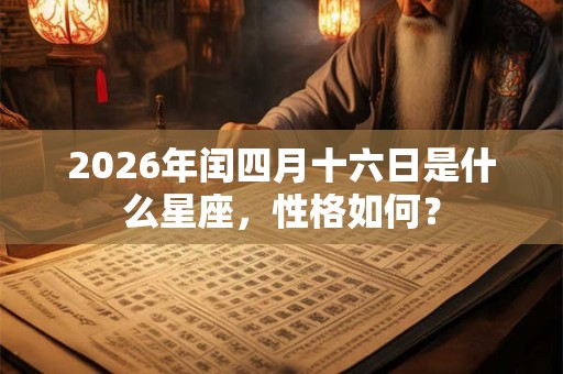 2026年闰四月十六日是什么星座，性格如何？