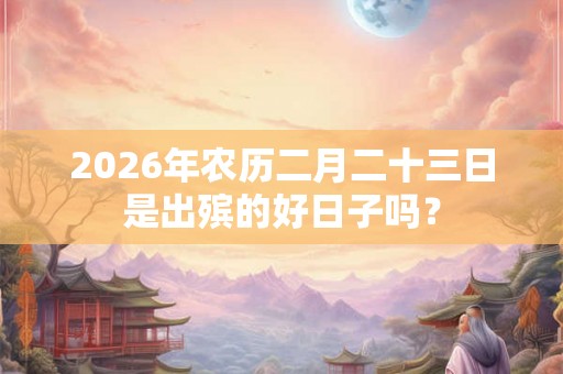 2026年农历二月二十三日是出殡的好日子吗？