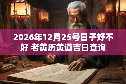 2026年12月25号日子好不好 老黄历黄道吉日查询