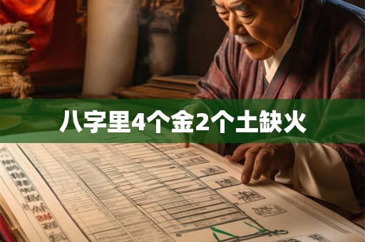 八字里4个金2个土缺火