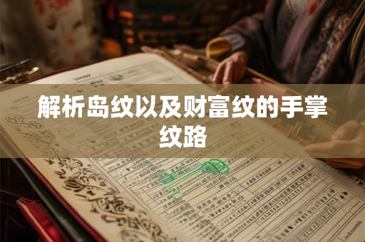 解析岛纹以及财富纹的手掌纹路 解析岛纹以及财富纹的手掌纹路