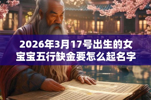 2026年3月17号出生的女宝宝五行缺金要怎么起名字 2026年3月17号出生的女宝宝五行缺金要怎么起名字