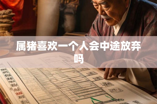 属猪喜欢一个人会中途放弃吗