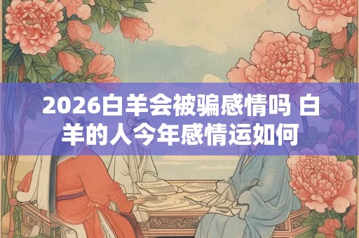 2026白羊会被骗感情吗 白羊的人今年感情运如何