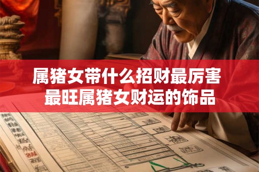 属猪女带什么招财最厉害 最旺属猪女财运的饰品