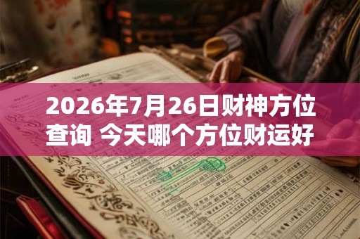 2026年7月26日财神方位查询 今天哪个方位财运好